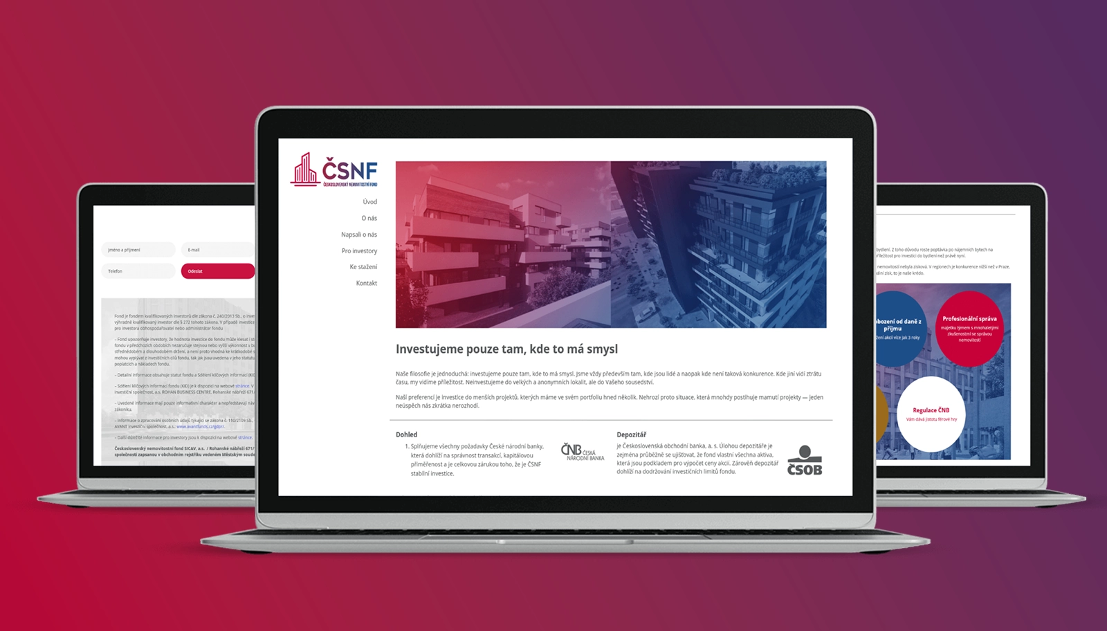 Webové stránky fondu